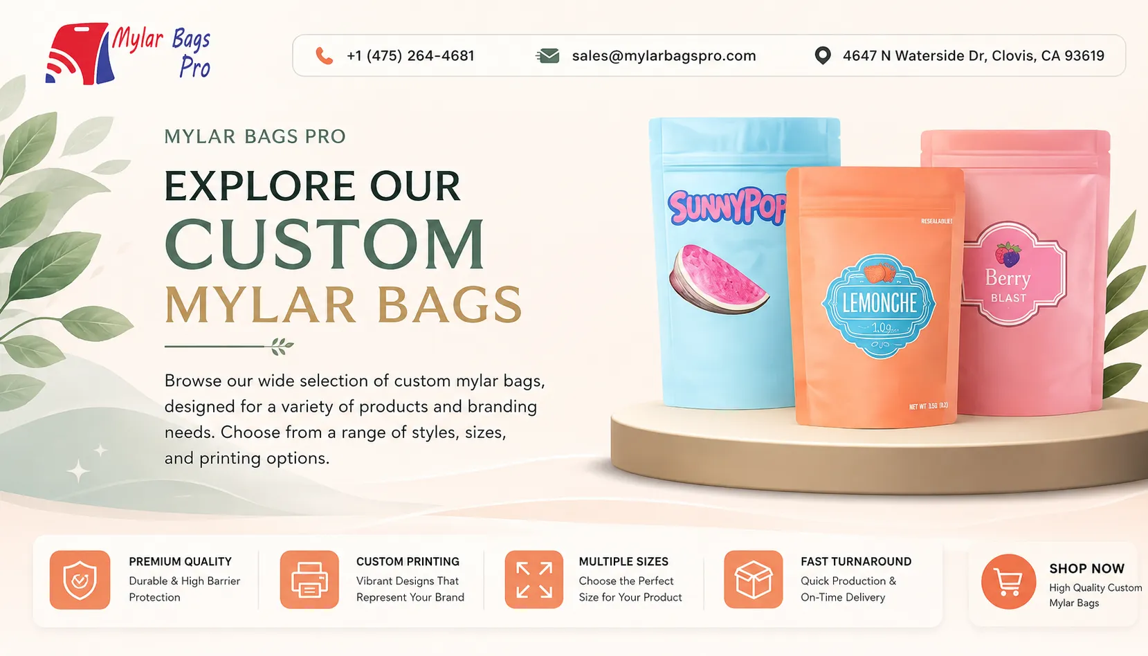 Benefits of Using Custom CBD Mylar Bags for Packaging